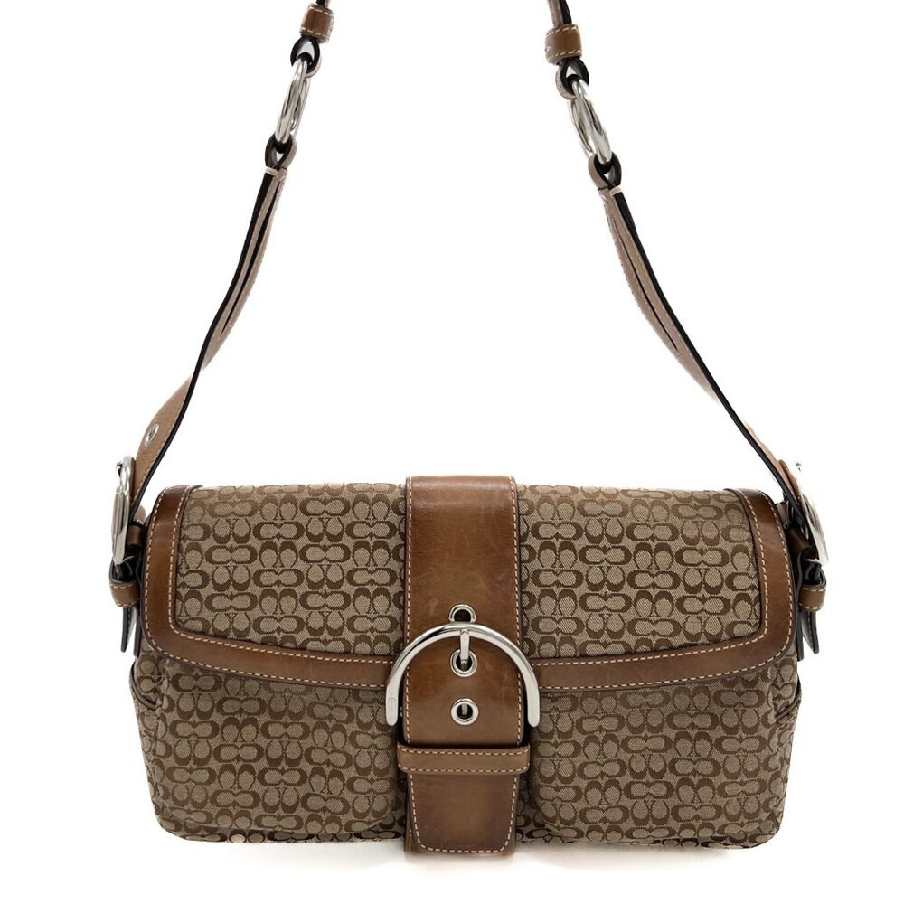 Vintage Coach Soho Signature C's Brown Shoulder Bag
